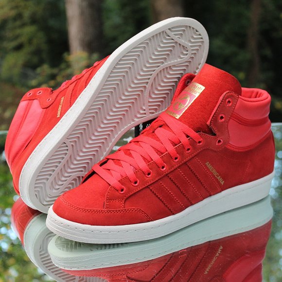 Adidas Americana Hi 88 Red Suede Men’s Size 9.5 main image 6